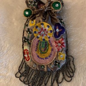 Beaded Cross Body Mini Purse